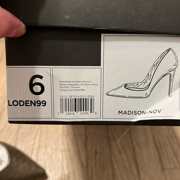 NIB Banana Republic Embossed Brown/Taupe Leather Pump High Heel Shoes (size 6) - Picture 4 of 4